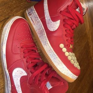 Nike Air Force 1 HI customized and bedazzled❗️